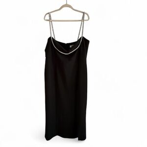 Sharley Midi Pencil Dress with Crystal Rhinestone | NWT